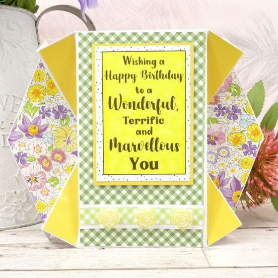 Hunkydory Crafts Luxury Shaped Card Blanks & Envelopes 5-Sets- Tall Diamond Edge Card