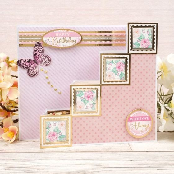 Hunkydory Crafts Luxury Shaped Card Blanks & Envelopes 5-Sets- Climbing Steps Card