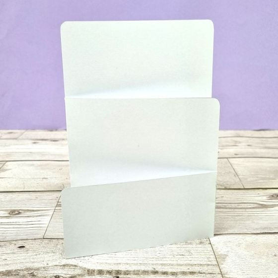 Hunkydory Crafts Luxury Shaped Card Blanks & Envelopes 5-Sets- Zig-Zag Fold Card