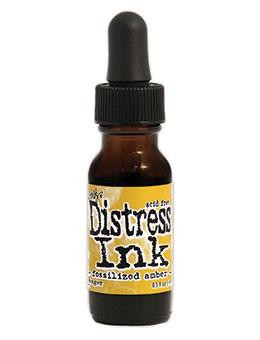 Ranger- Tim Holtz- Distress Ink Re-inker 0.5 fl oz- Fossilized Amber
