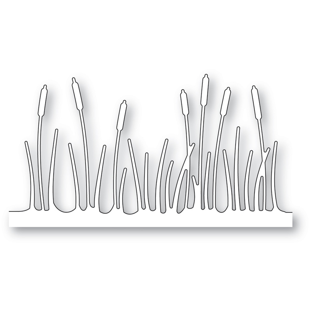 Memory Box 100% Steel Cattail Border Cutting Die- 94625