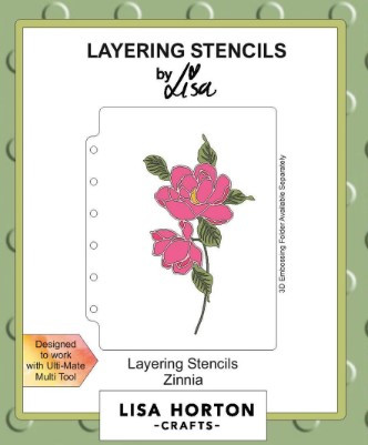 Lisa Horton Crafts- Layering Stencils- Zinnia
