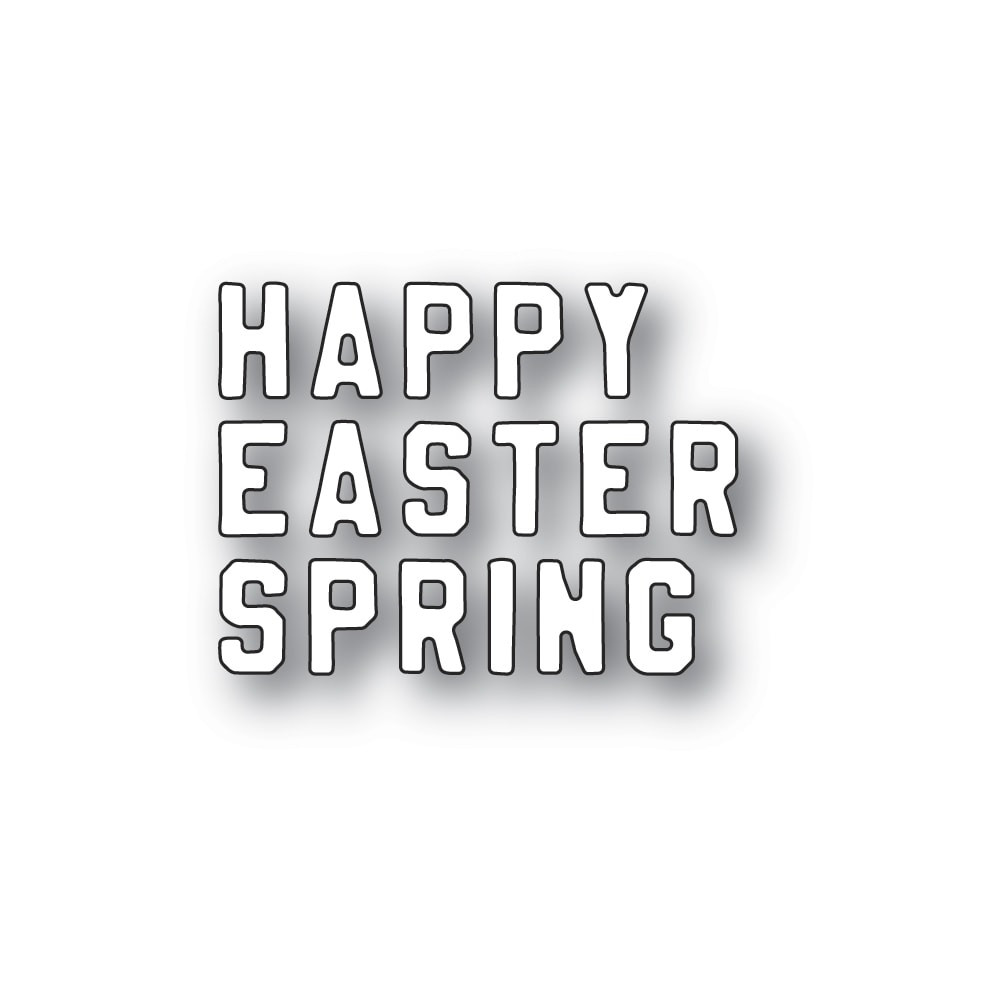 Memory Box 100% Steel Mini Vintage Varsity Happy Spring Cutting Die- 94453