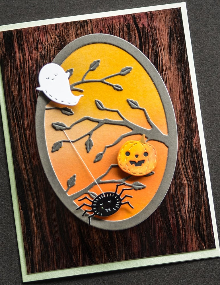 Poppystamp Die- Leafy Branch Oval