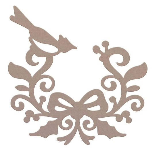 Couture Creations Deck the Halls- Holly Centerpiece 1.9 x 1.9in