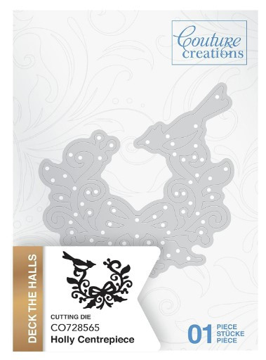 Couture Creations Deck the Halls- Holly Centerpiece 1.9 x 1.9in