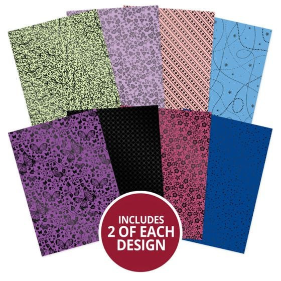 Hunkydory Crafts- Moonlight Fairies Foiled Edge-to-Edge Mirri Cardstock- LFC158