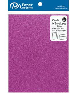 PA Paper Accents C&E 4.25x5.5 12pc Glitter Purple