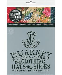 Cathe Holden's Inspired Barn 6x6 Stencil- Hakney