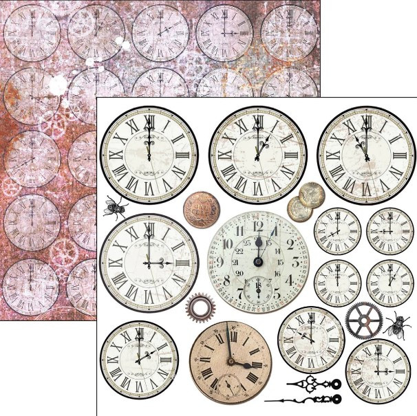 Ciao Bella 6"x 6" Fussy Cut Pad- 3 each of 8 Double-sided Papers- Engine of the Future