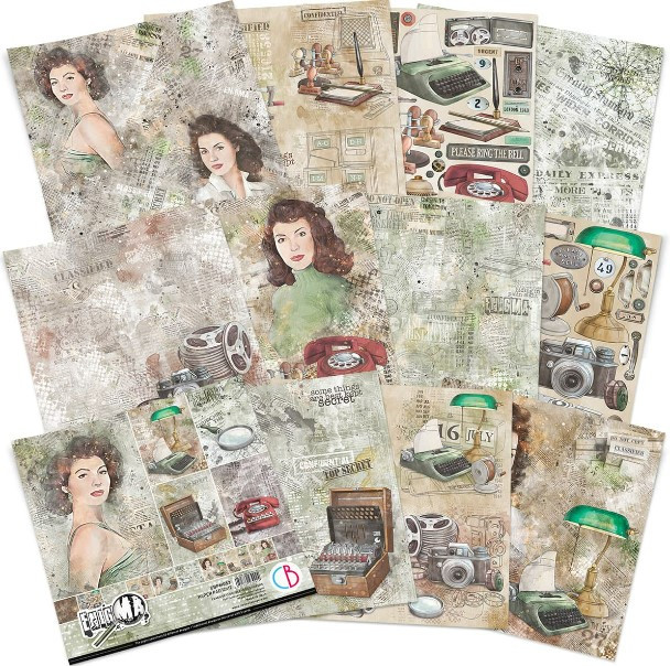 Ciao Bella 12"x 12" Paper Pad- 12 Double-sided papers- Enigma