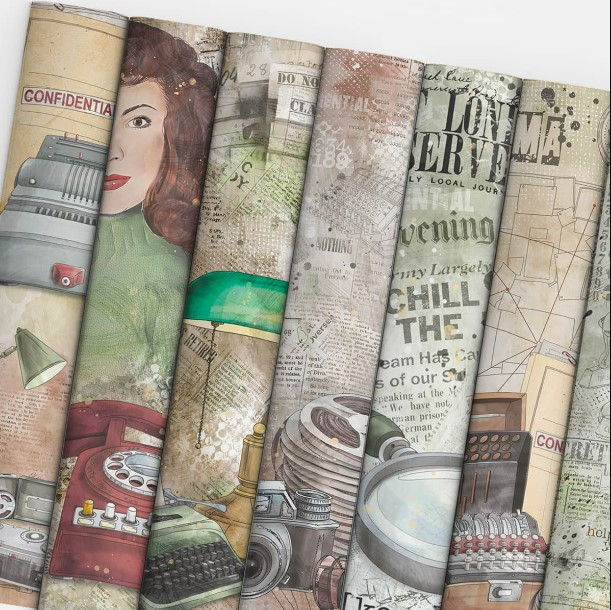 Ciao Bella 8"x 8" Paper Pad- 12 Double-sided papers- Enigma