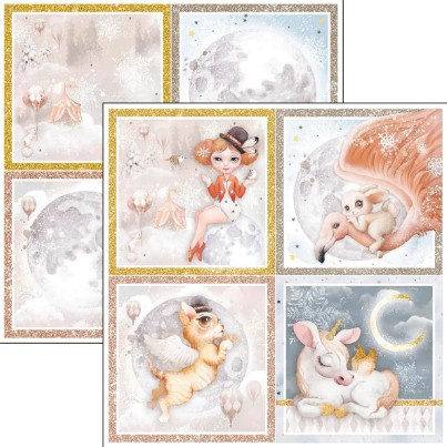 Ciao Bella 12"x 12" Patterns Paper- 8 Double-sided papers- Dreamland