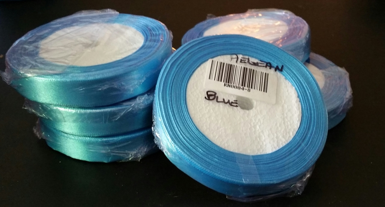 25 yd Satin Ribbon 5/8" AEGEAN BLUE 25-yards RN0004-8