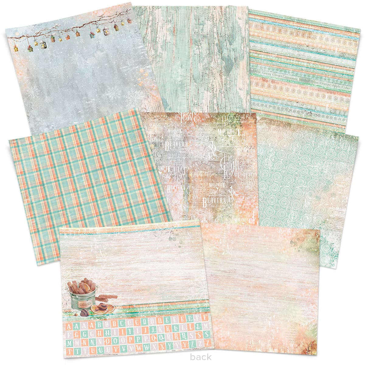 Ciao Bella 12"x 12" Paper Pad- 8 Double-sided papers- The Gift of Love CBT047