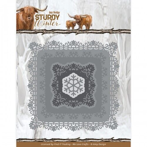 Find It Trading Amy Design- Sturdy Winter- Winter Square Cutting Die Set ADD10306
