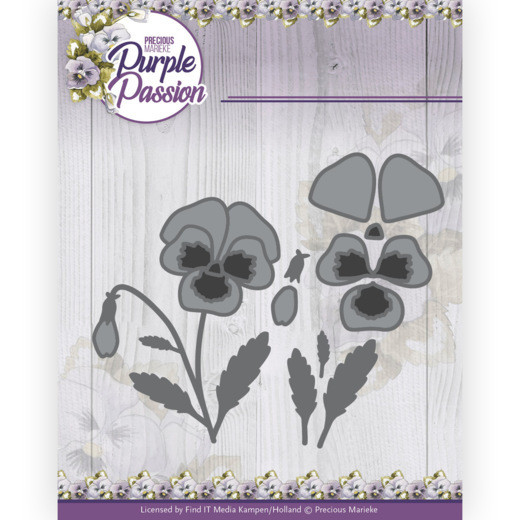 Find It Trading- Precious Marieke- Purple Passion- Pansie Passion Die Set PM10247