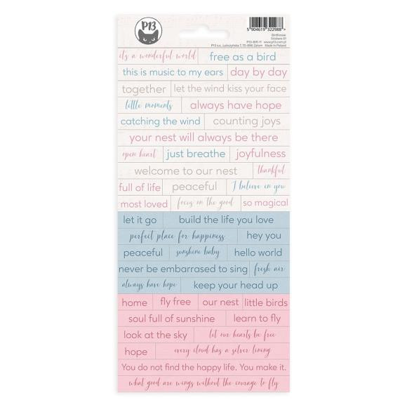 P13 - Birdhouse Cardstock 4"x9" Stickers style 1