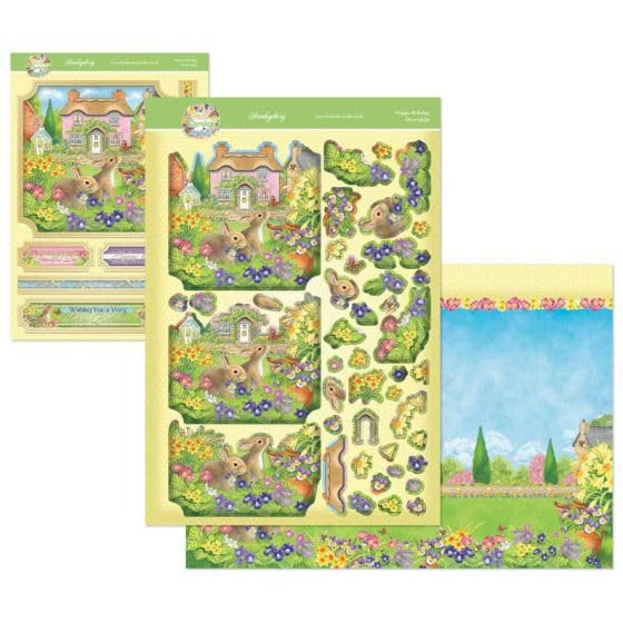 Hunkydory Crafts Hello Spring Deco-Large Set- Happy Birthday HELLODEC907