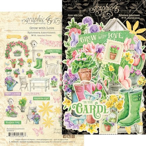 Graphic 45- Ephemera Assortment- Grow with Love