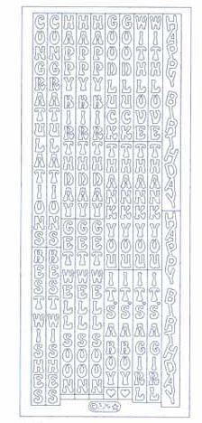 Starform Deco Stickers Multi Sayings Vertical - 329 Silver