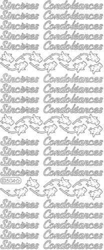 Starform Deco Sticker Sinceres Condoleances -Black