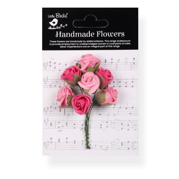 Little Birdie Crafts- Handmade Flowers- Charlie- Precious Pink- 8pc