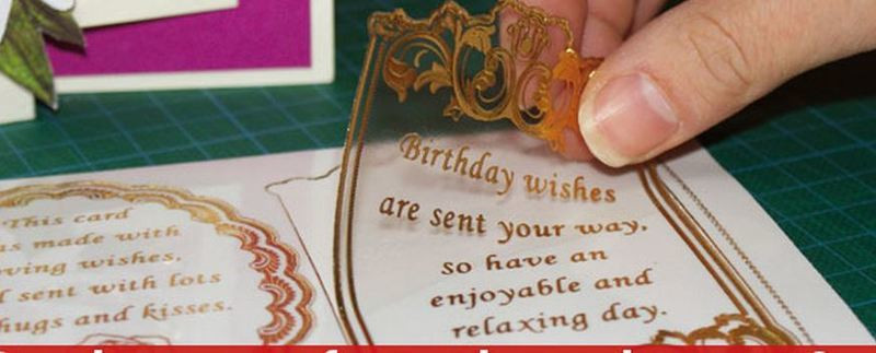 VERSES Gold N71 Poems & Verses for Cards GS652871 Peel Stickers One Sheet with 6 Stickers