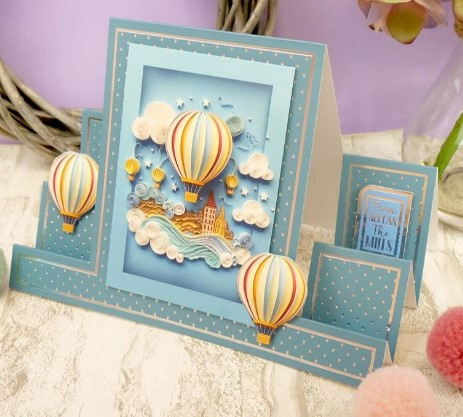 Hunkydory Crafts 350gsm Cards & Envelopes- Foiled Pattern Stepper Cards