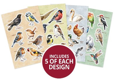 Hunkydory Crafts - Delightful Die-Cuts A5 Pad- Beautiful Birds