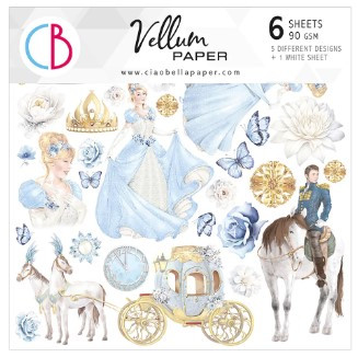 Ciao Bella Vellum Fussy Cut 6x6 Papers 6/pkg - Midnight Spell