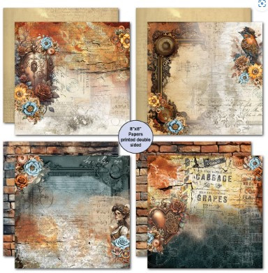 3Quarter Designs- Invention Age- 8x8 Double-Sided Paper Pack