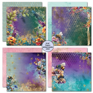 3Quarter Designs- Bee Happy- 8x8 Paper Pack
