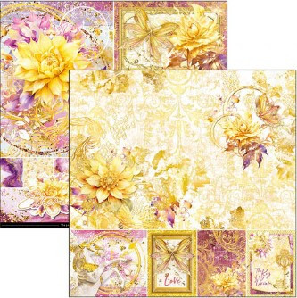 Ciao Bella 8"x 8" Paper Pad- 12 Double-sided papers- Ethereal
