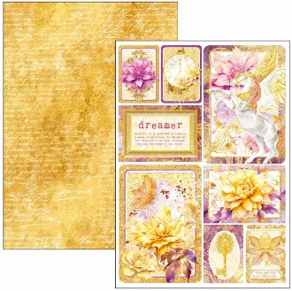 Ciao Bella A4 Creative Pad- 9 Double-sided papers- Ethereal