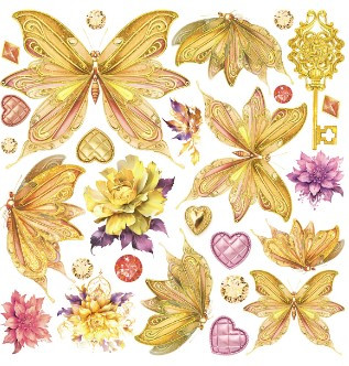 Ciao Bella Vellum Fussy Cut 6x6 Papers 6/pkg - Ethereal