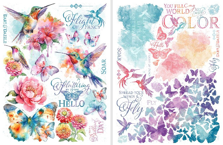 Graphic 45- Rub-on Transfer- Flight of Fancy