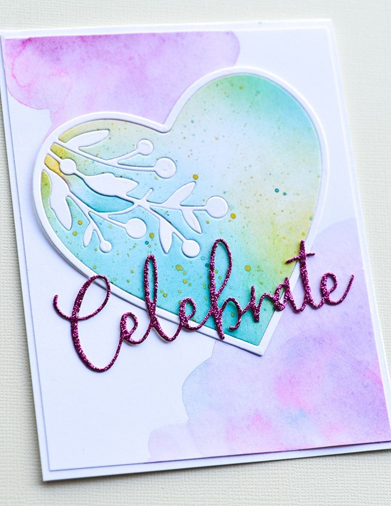 Memory Box 100% Steel Berry Branch Loving Heart Cutting Die- 94374