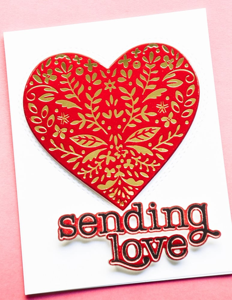 Memory Box 100% Steel Blissful Heart Hot Foil Plate- MBF014