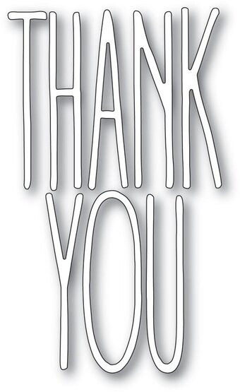 Memory Box 100% Steel Twiggy Thank You Cutting Die- 94520