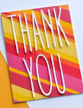 Memory Box 100% Steel Twiggy Thank You Cutting Die- 94520