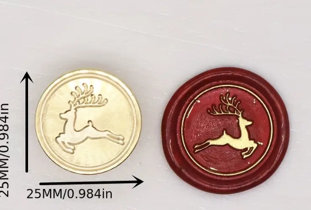 Sealing Wax Seal Stamp -Brass Leaping Deer Reindeer