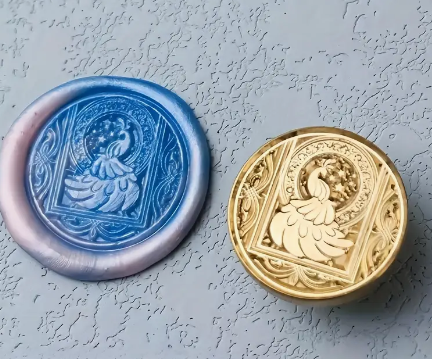 Sealing Wax Seal Stamp - Brass Starry Sky Peacock