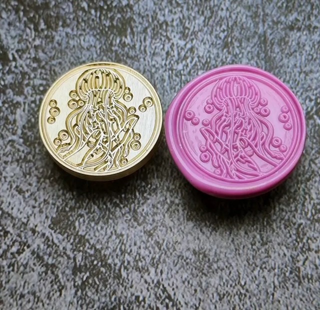 Sealing Wax Seal Stamp - Copper Aquatic Jellyfish