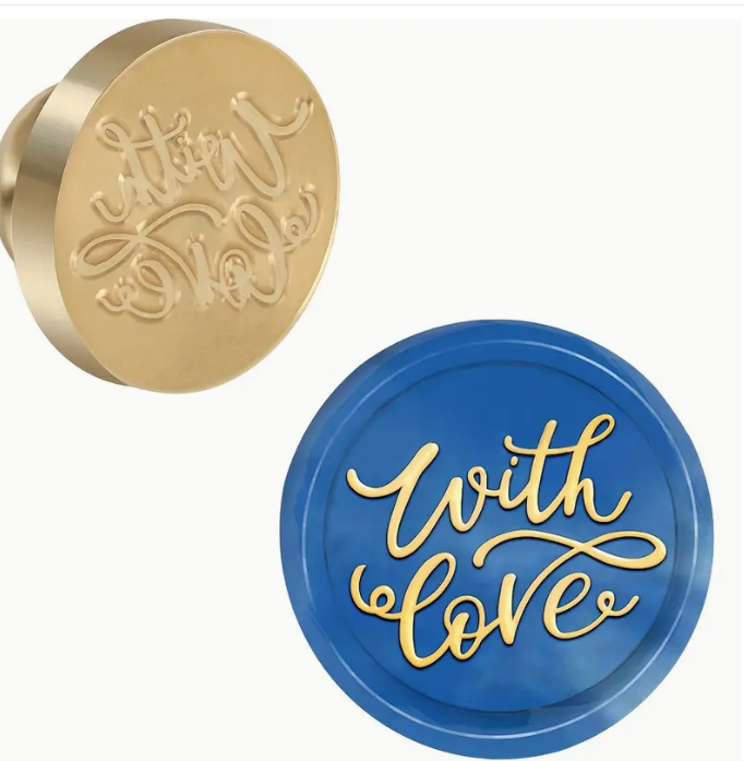 Sealing Wax Seal Stamp - Brass With Love