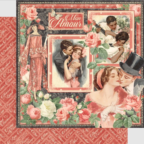 Graphic 45 12X12 Collector's Edition Papercrafting Paper- Mon Amour