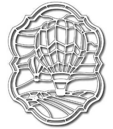 Frantic Stamper Cutting Dies- Hot Air Adventure Stained Glass Panel