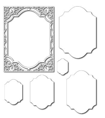 Frantic Stamper Cutting Dies- Elementals #7 Coved Labels