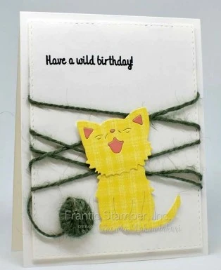 Frantic Stamper Cutting Die- Large Bobblehead Kitten