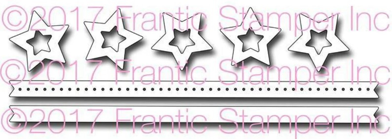 Frantic Stamper Cutting Die- Five Stars and Thin Banners